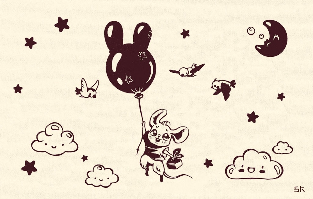 flying cute mouse