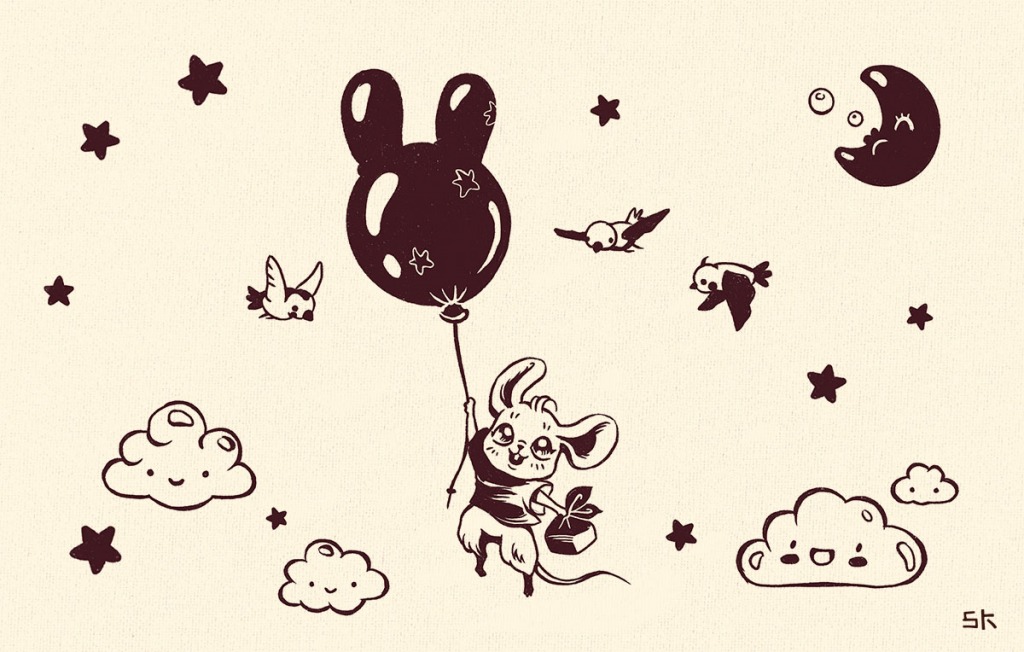 flying cute mouse